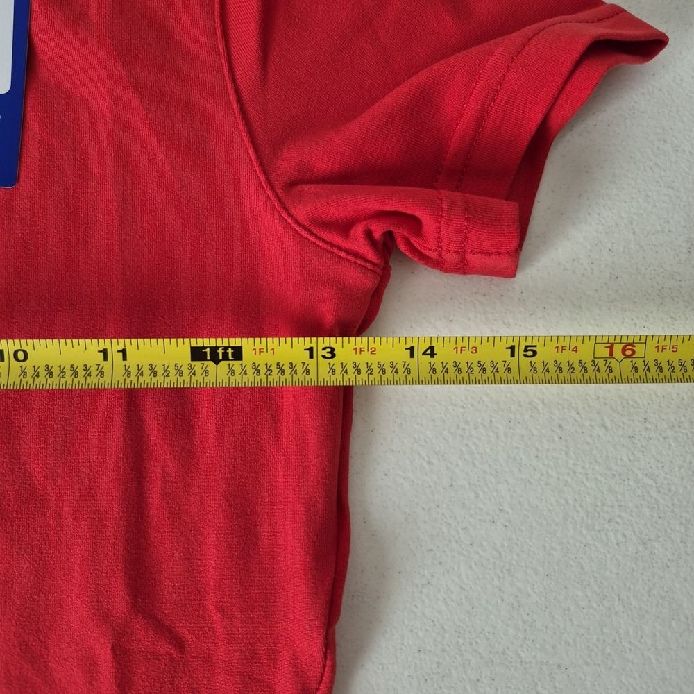 Mizuno Shirt Youth Medium Red‎ Performance Short Sleeve New - Picture 6 of 8